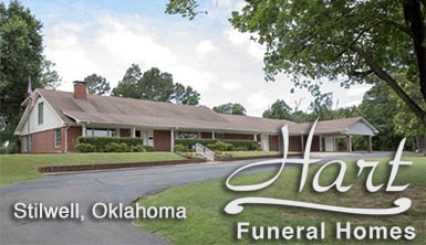Hart Funeral Home building and logo